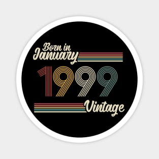 Vintage Born in January 1999 Magnet